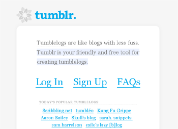 Tumblrトップ画面